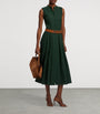 Ralph Lauren Collection Green Linen Sleeveless Midi Dress