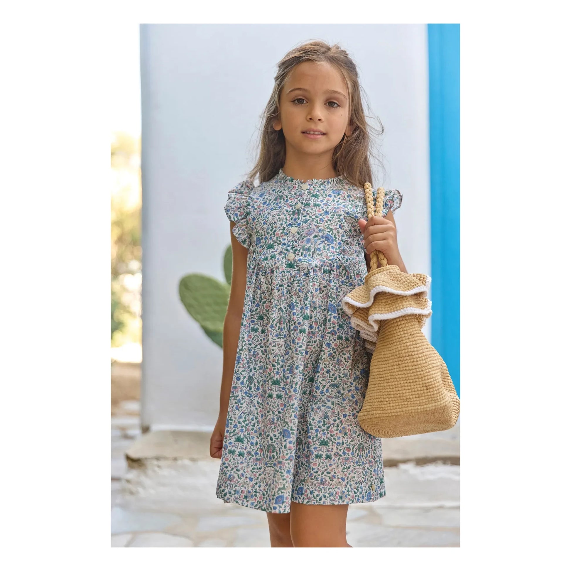 Tartine et Chocolat - Basket Raffia ruffles | Natural