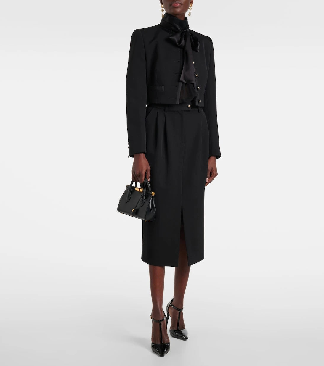 Dolce&Gabbana - Virgin wool midi skirt
