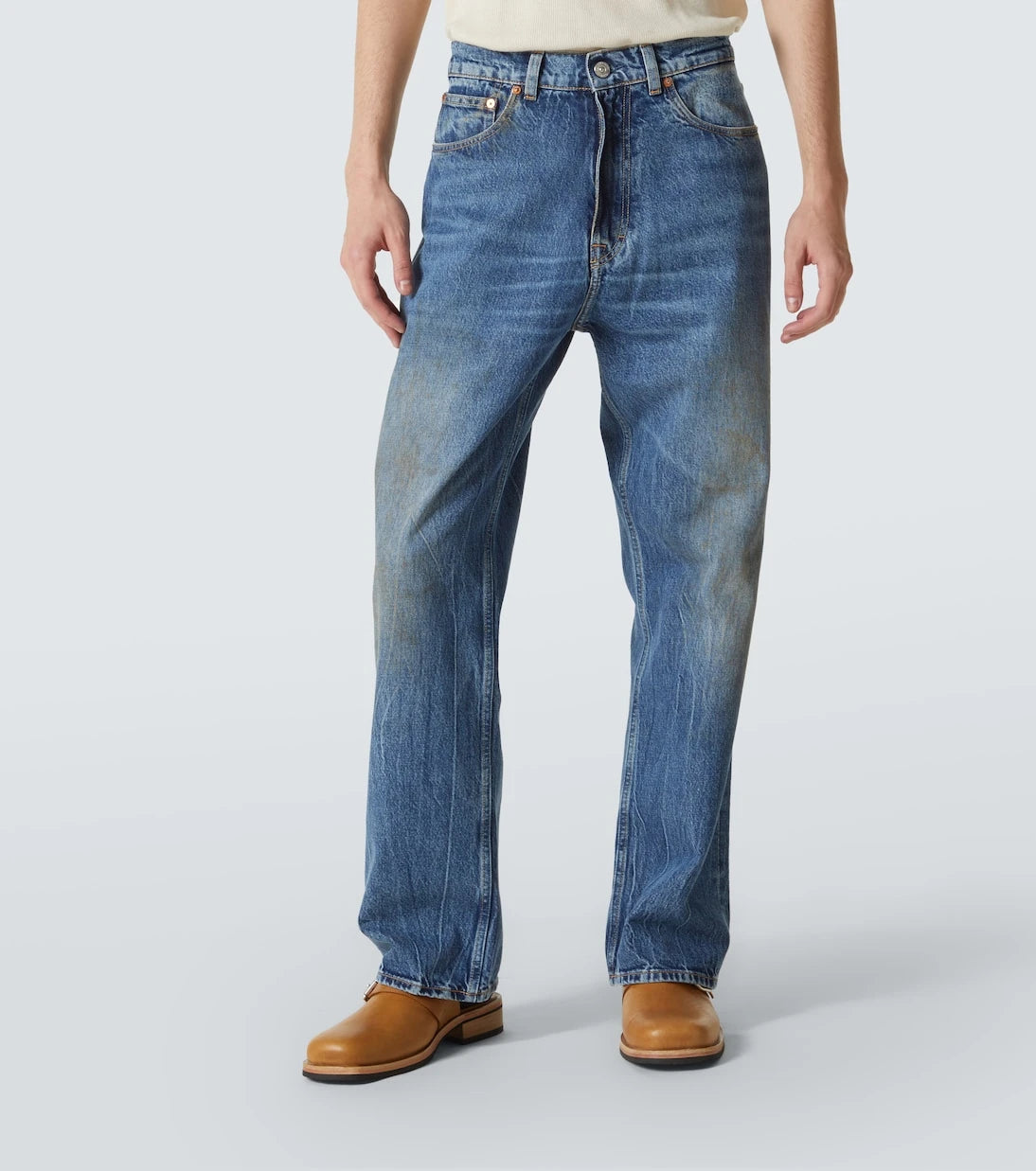 Our Legacy - Third Cut distressed wide-leg jeans