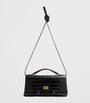 Black Croc-Embossed Calfskin Bel Air Clutch Bag