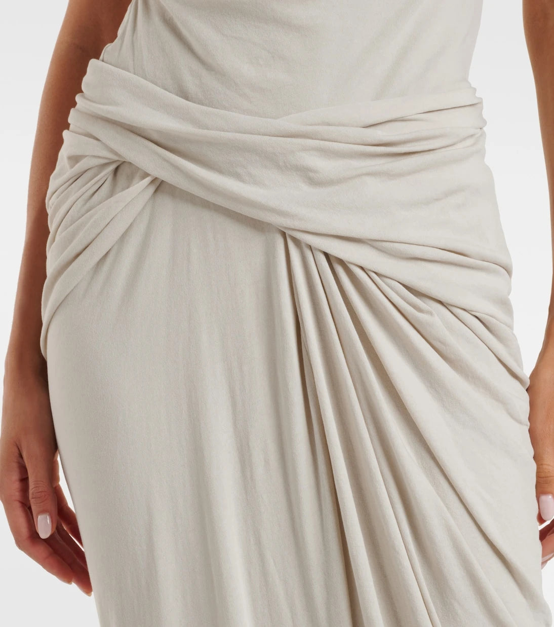 Entire Studios - Draped cotton-blend jersey maxi skirt