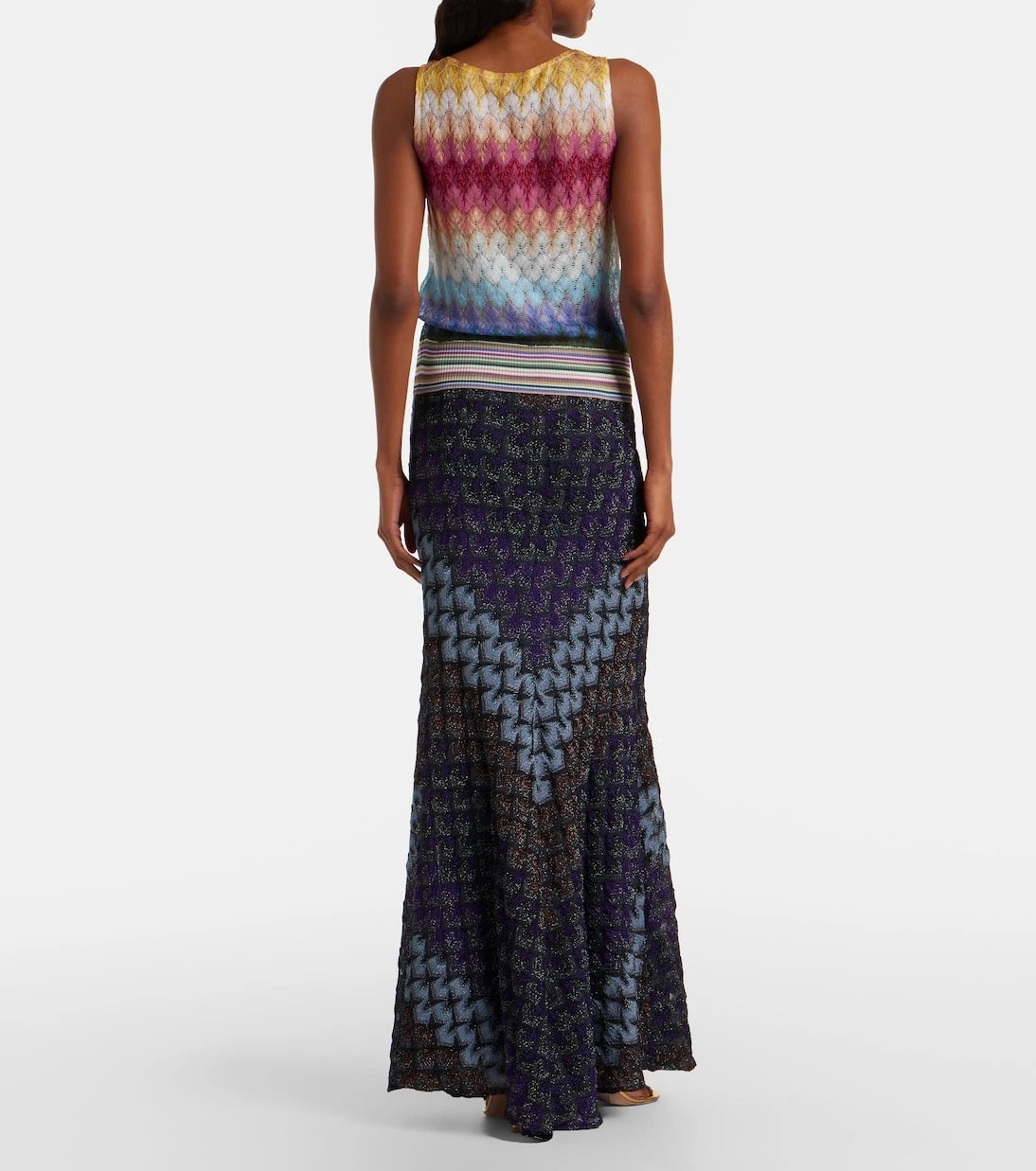 Missoni - Knitted lamé maxi skirt