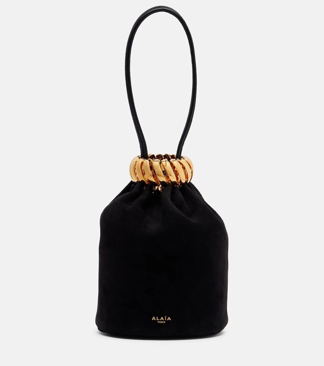 Alaïa - حقيبة يد Motion Mini مزينة من جلد السويد