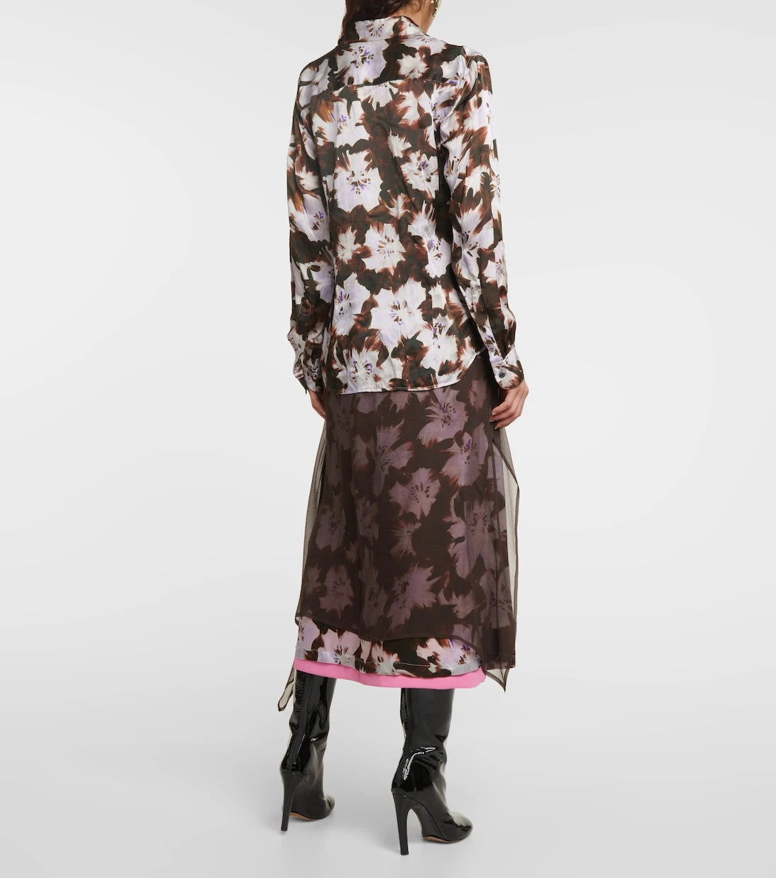 Dries Van Noten - Chowy floral silk satin shirt