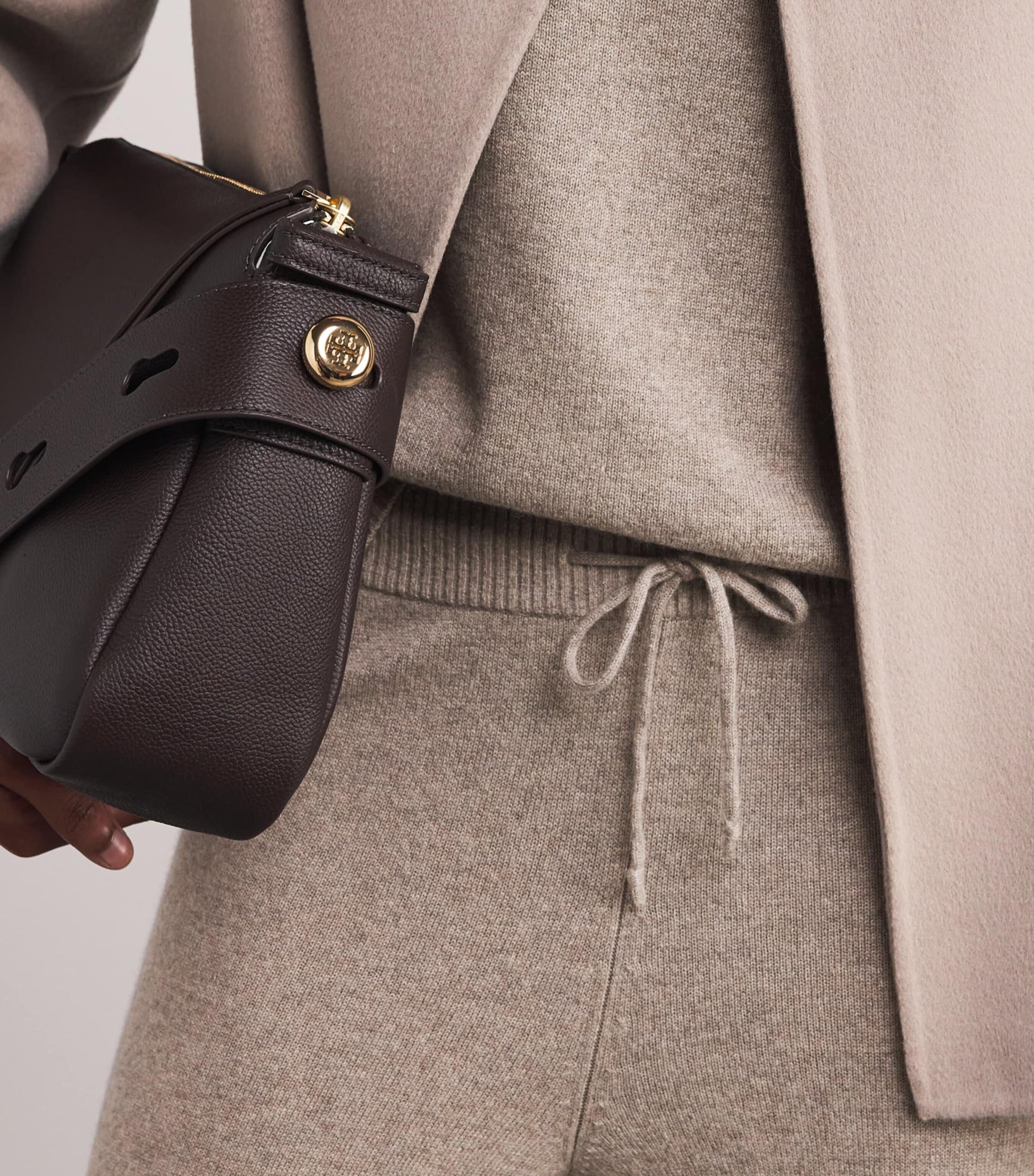 Soft Goat Beige Cashmere Sweater and Trouser Set