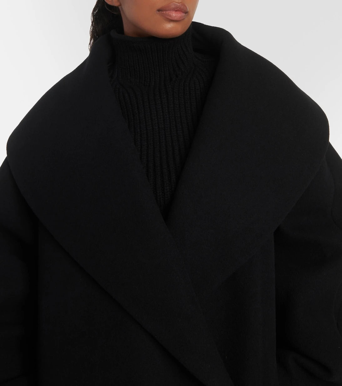 Alaïa - Cocoon wrap virgin wool coat