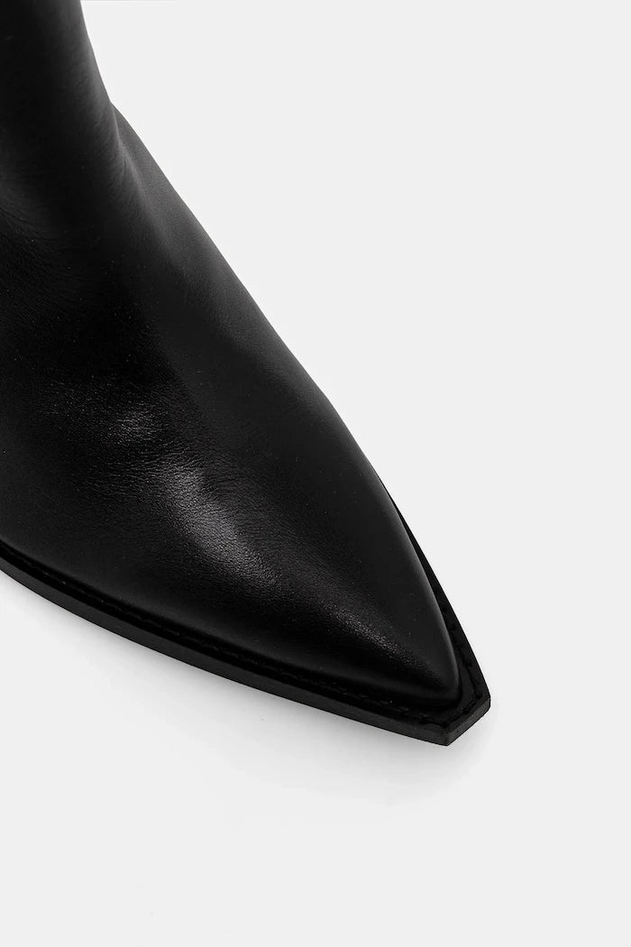 Кожени ботуши AllSaints Reina Zip Boot