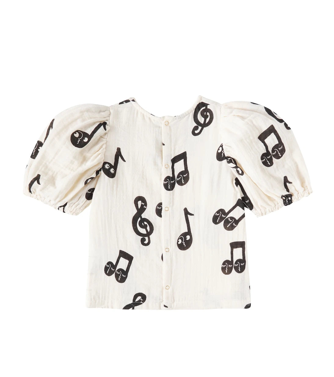 Mini Rodini - Note balloon-sleeve cotton muslin T-shirt