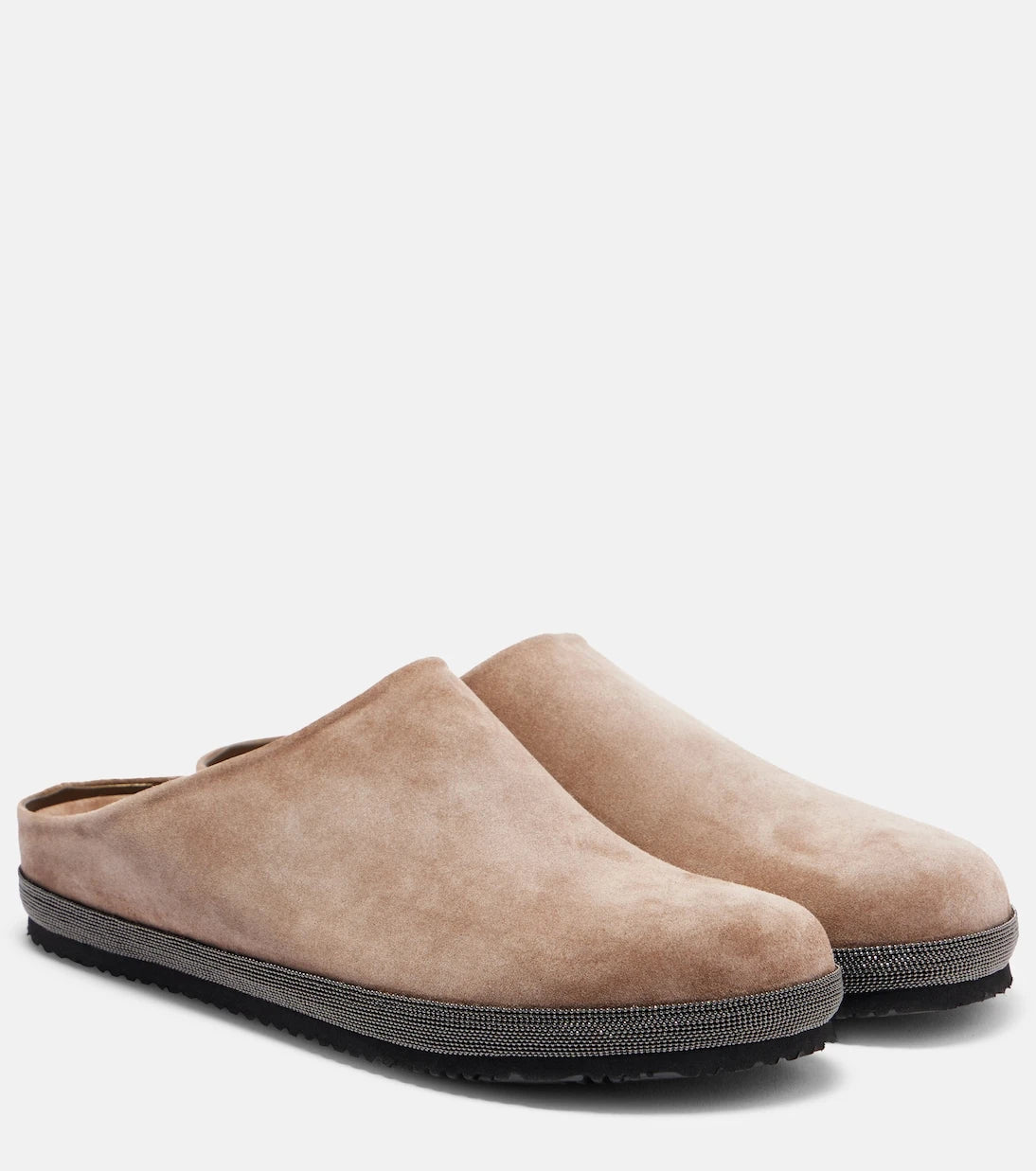Brunello Cucinelli - Monili suede clogs