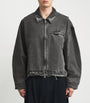 Distressed Trucker Jacket 000 BLACK