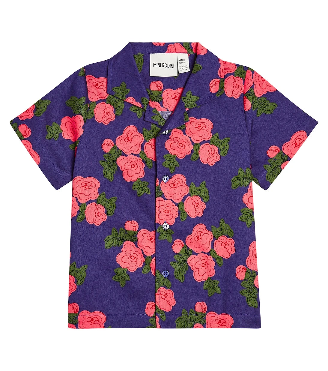 Mini Rodini - Roses cotton jersey shirt
