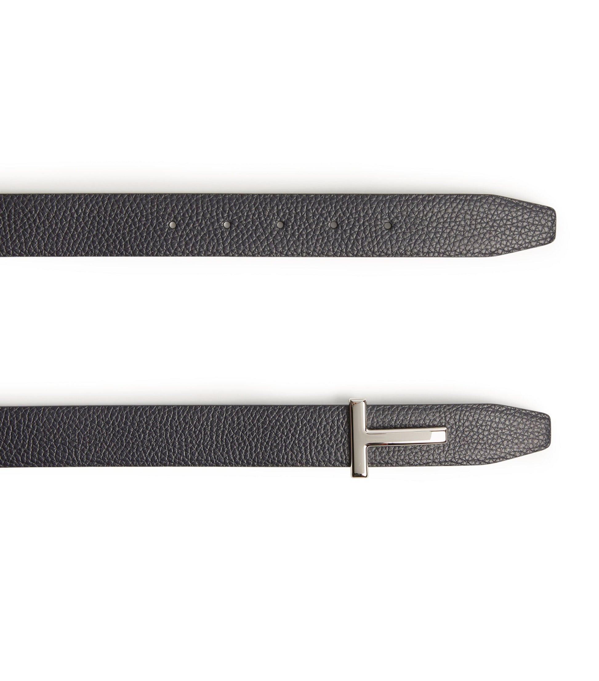 Leather Reversible T Icon Belt