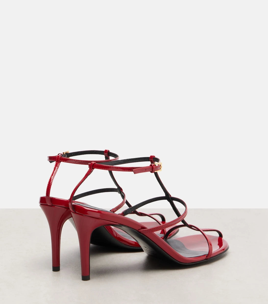 Khaite - Cage 75 patent leather sandals