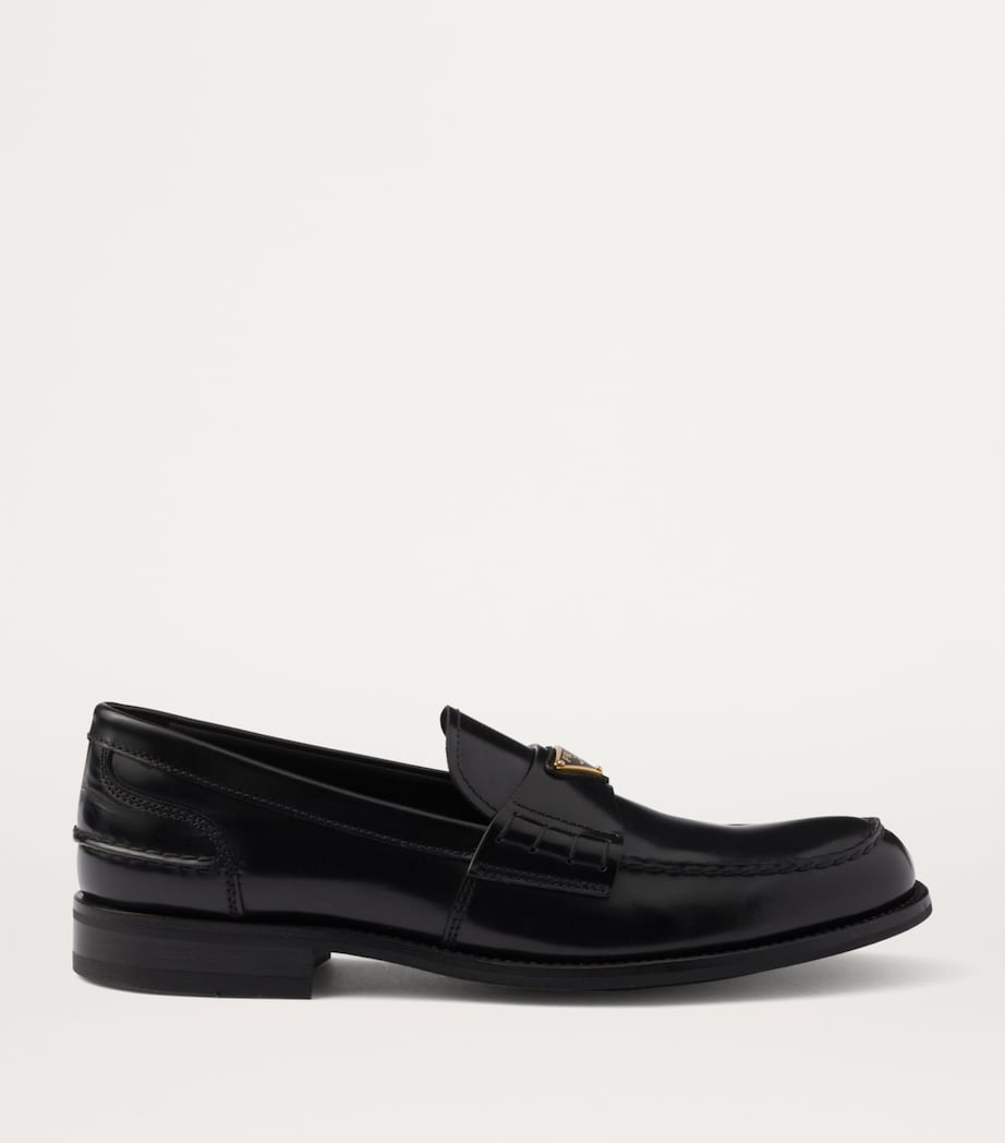 Brushed Leather Loafers