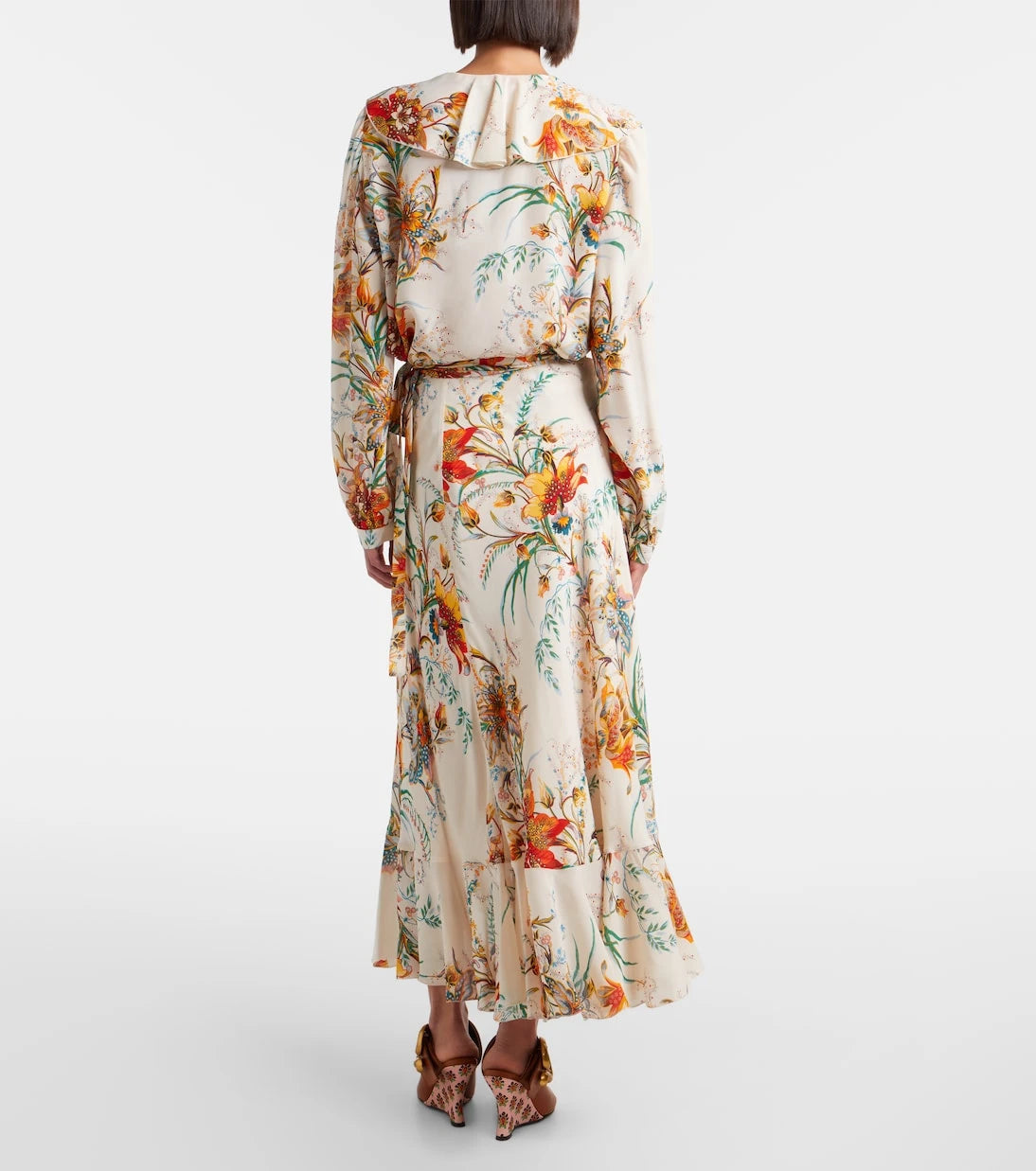 Etro - Floral wrap skirt