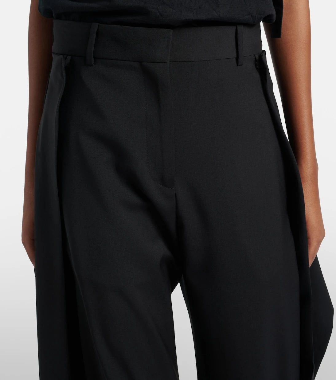 Loewe - Draped wool wide-leg pants