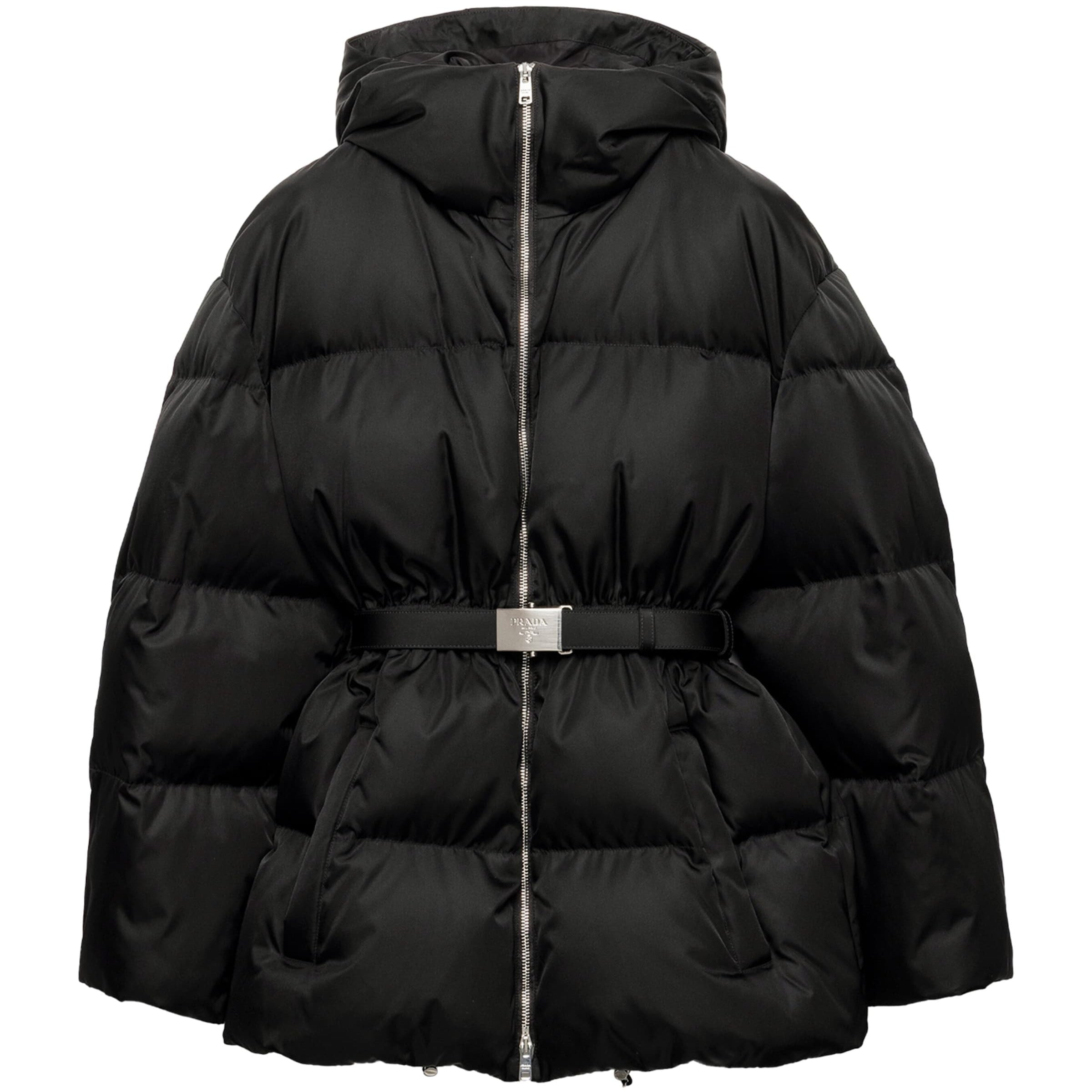 Prada Black Down Re-Nylon Hooded Jacket