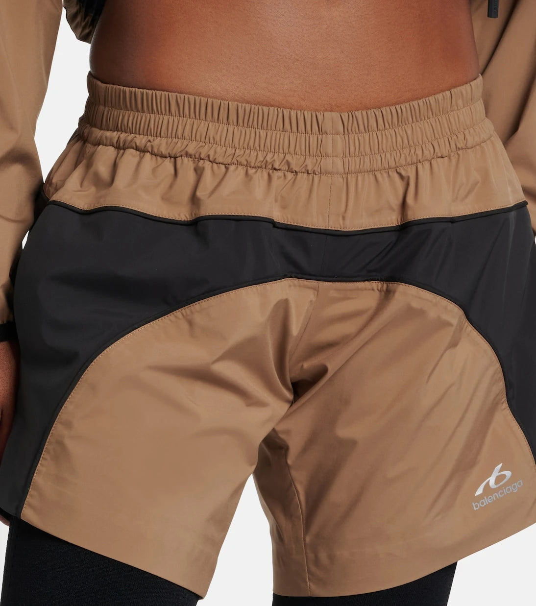 Balenciaga - Colorblocked taffeta shorts