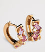 Suzanne Kalan Rose Gold, Diamond and Sapphire Frenzy Huggie Earrings