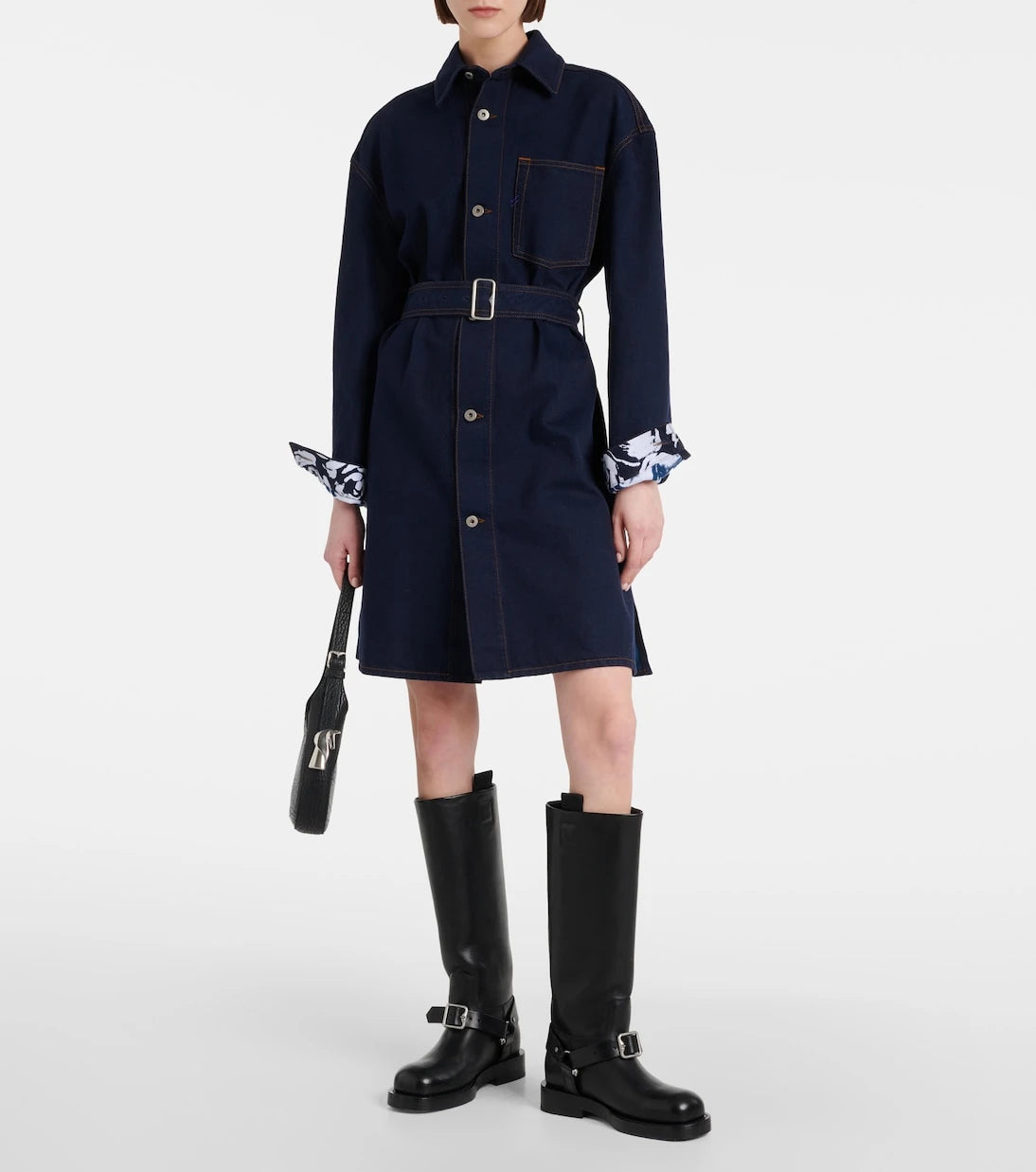 Burberry - Belted denim shirt dress