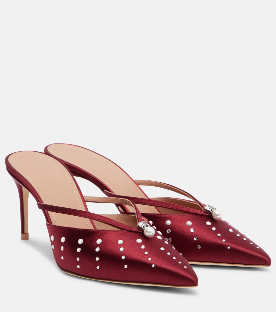 Malone Souliers - Marisa 70 embellished satin mules