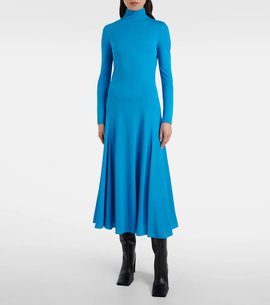 Alaïa - Açık sırtlı jarse midi elbise