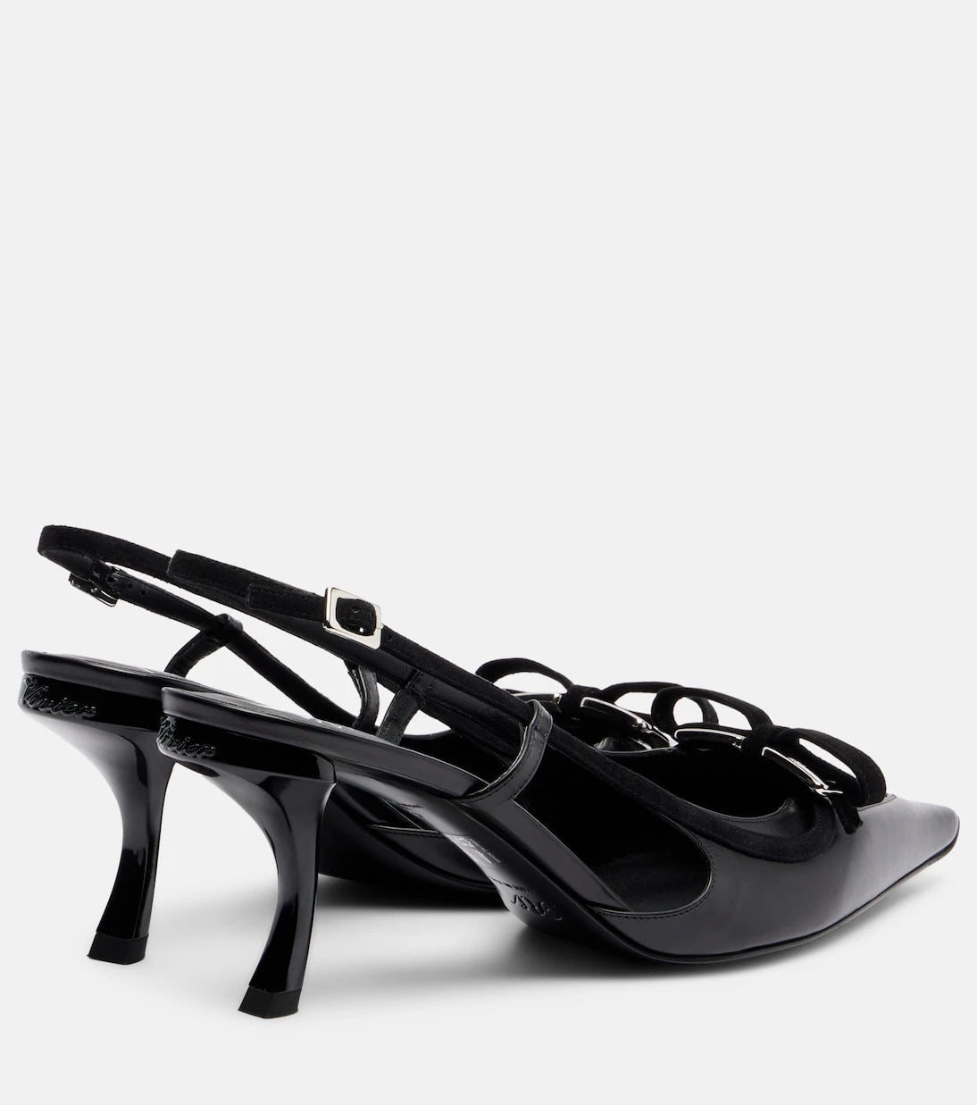 Roger Vivier - Virgule 75 leather slingback pumps