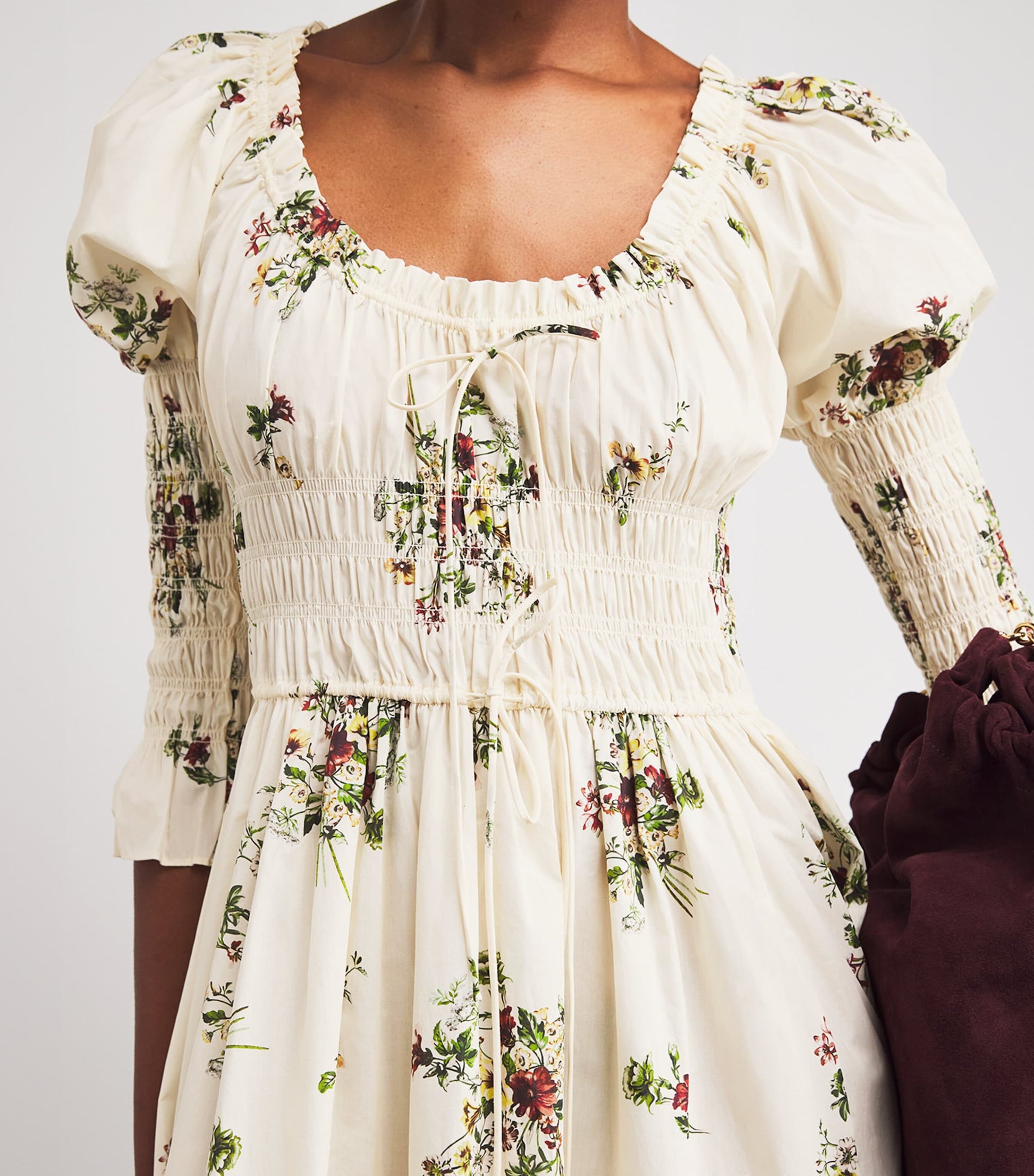 DÔEN Yellow Cotton Kaira Midi Dress