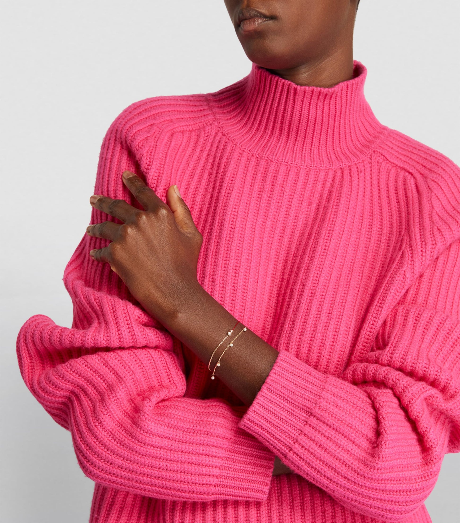 Rose Gold and Diamond Infinite String-Chain Bracelet