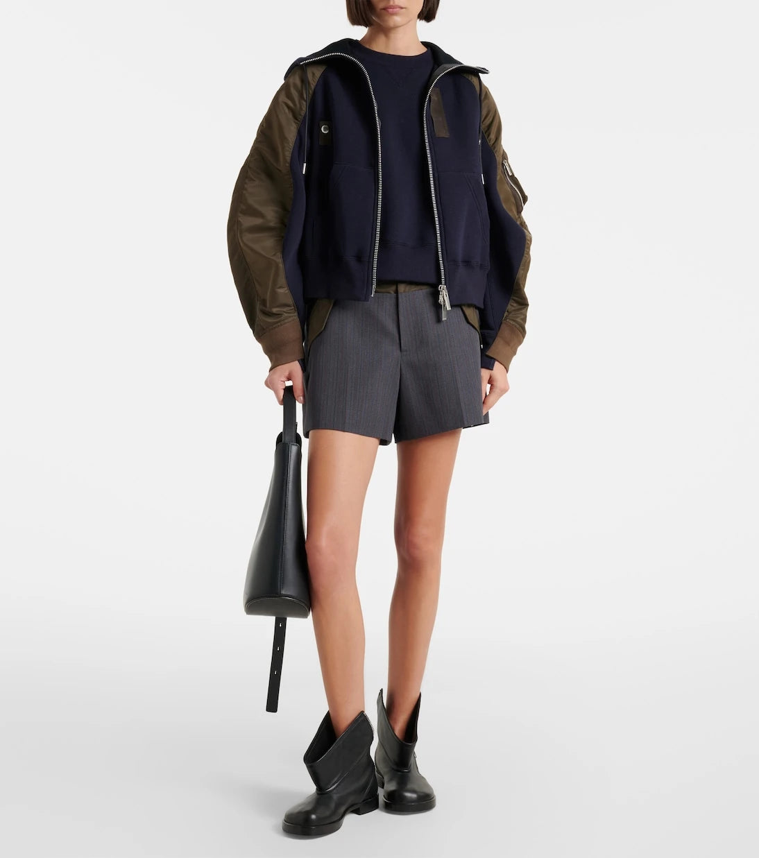 Sacai - جاكيت من مزيج القطن والتويل