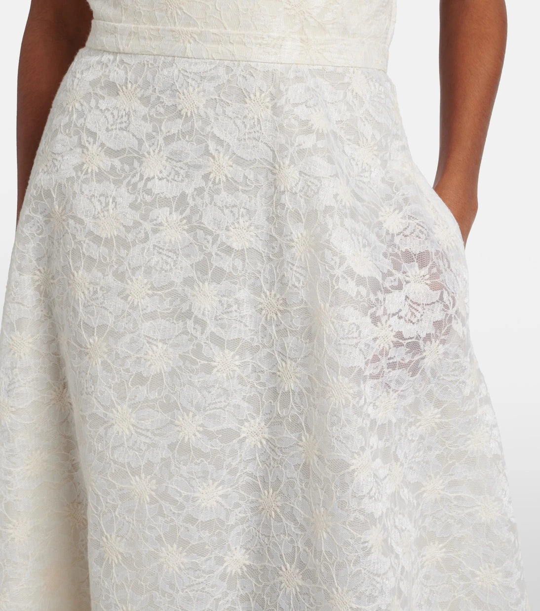 Max Mara - Avena embroidered midi skirt