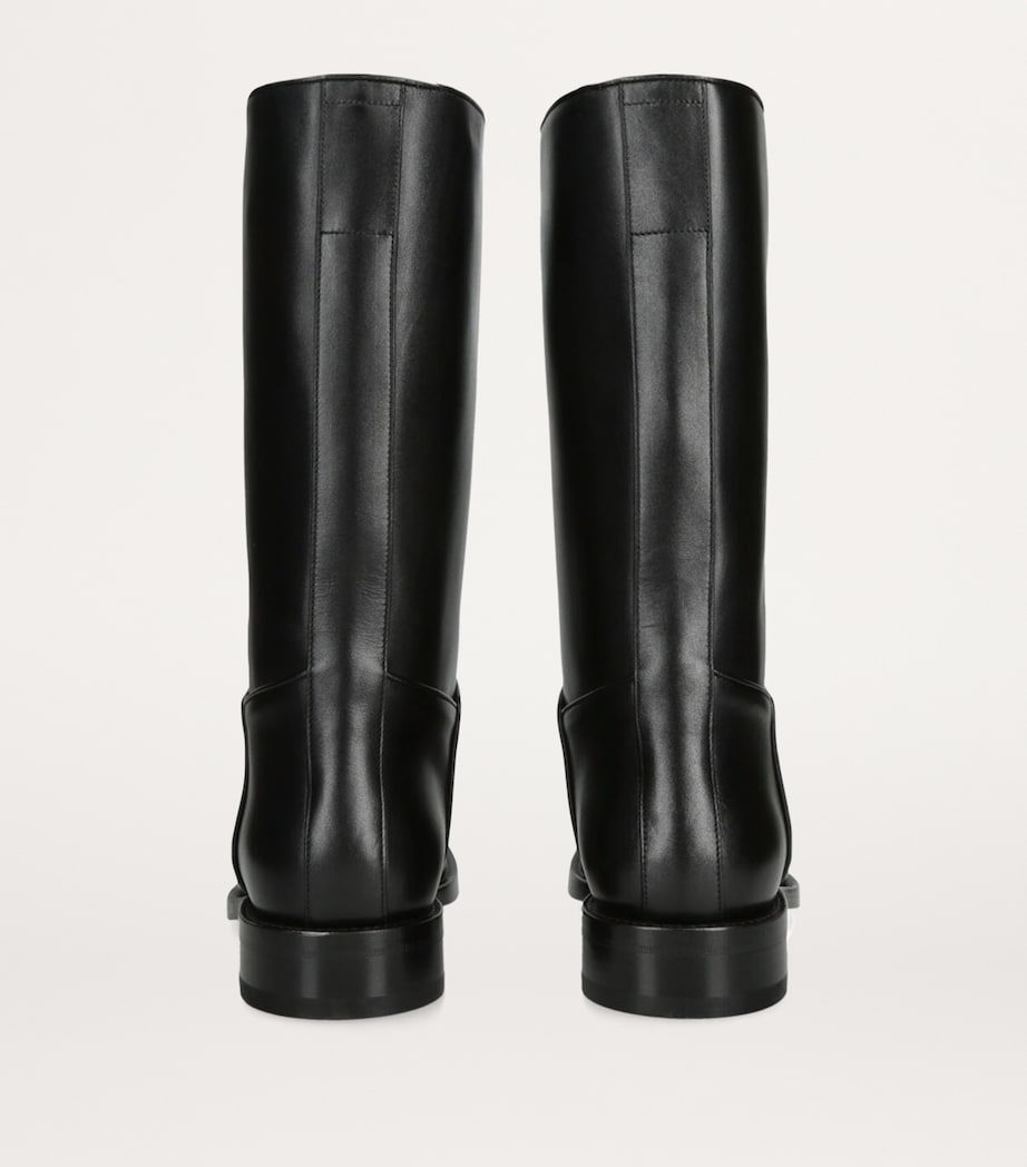 The Row Black Nobilis Leather Riding Boots 20