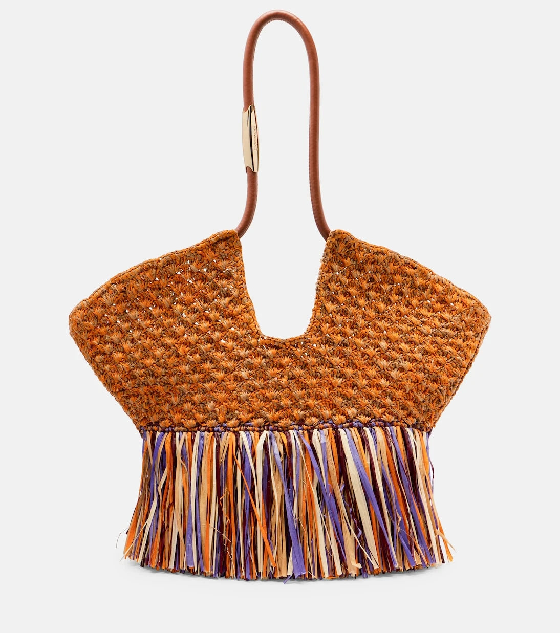 Zimmermann - Goldentime Medium fringed raffia tote bag