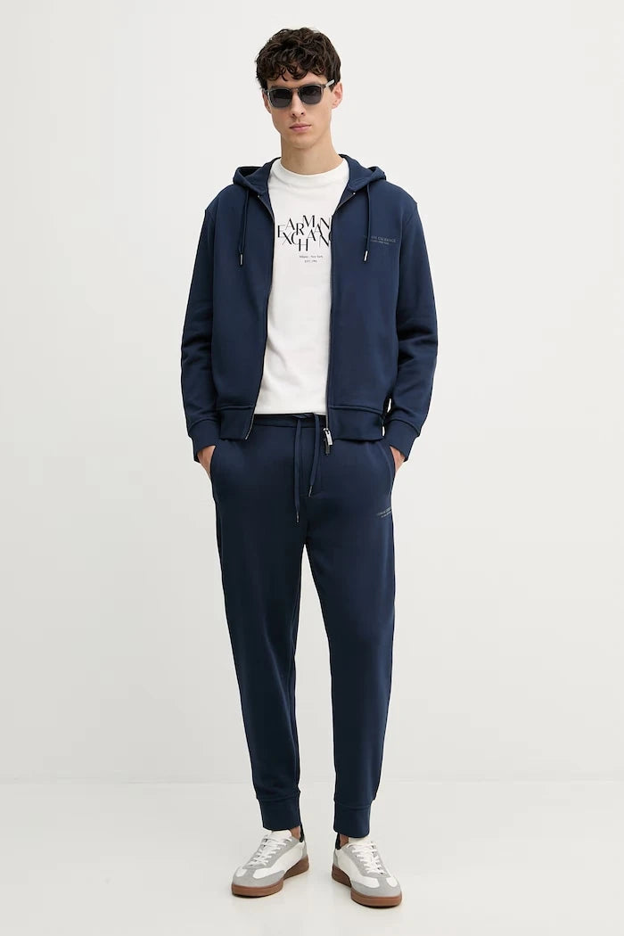 Armani Exchange Erkek Pamuklu Fermuarlı Kapüşonlu Sweatshirt