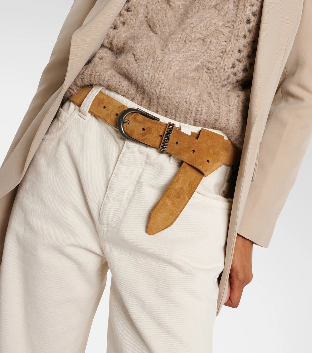 Brunello Cucinelli - Monili suede belt