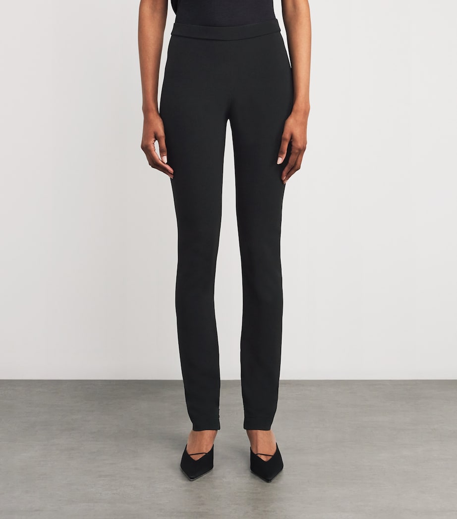 Stella McCartney Black Zipped Skinny Leggings
