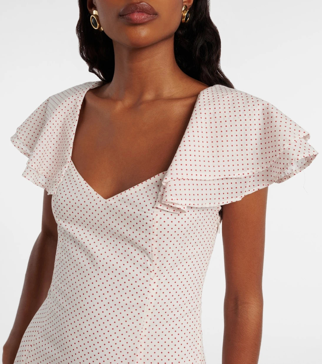 Posse - Marlowe polka-dot cotton maxi dress