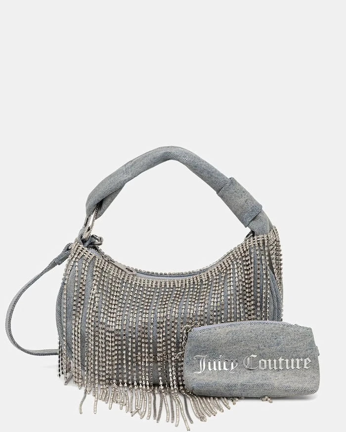 Juicy Couture чанта тип хобо дамска от деним FIREFLIES