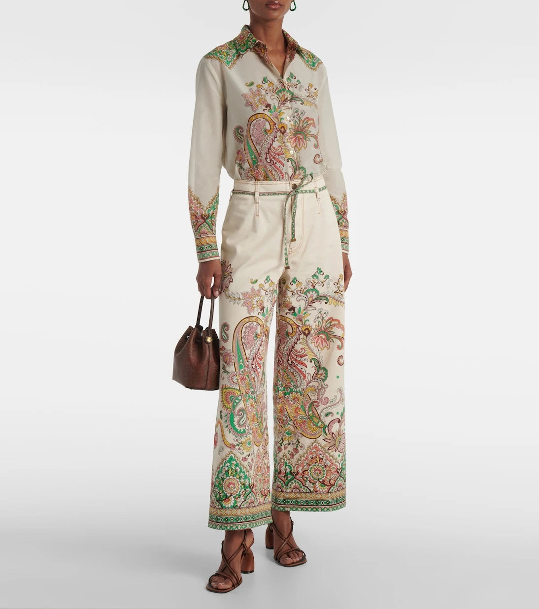 Etro - Printed cotton and silk shirt