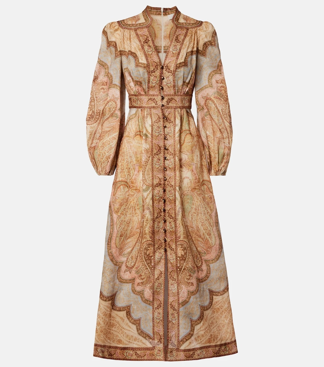 Zimmermann - Wanderlust printed linen shirt dress
