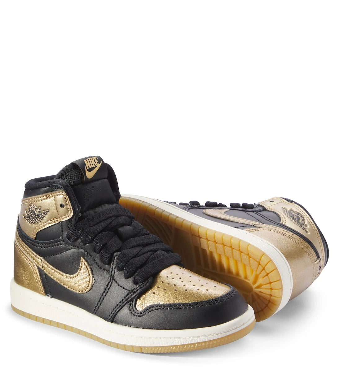 Nike Kids - حذاء سنيكرز Air Jordan 1 Retro OG من الجلد للأطفال