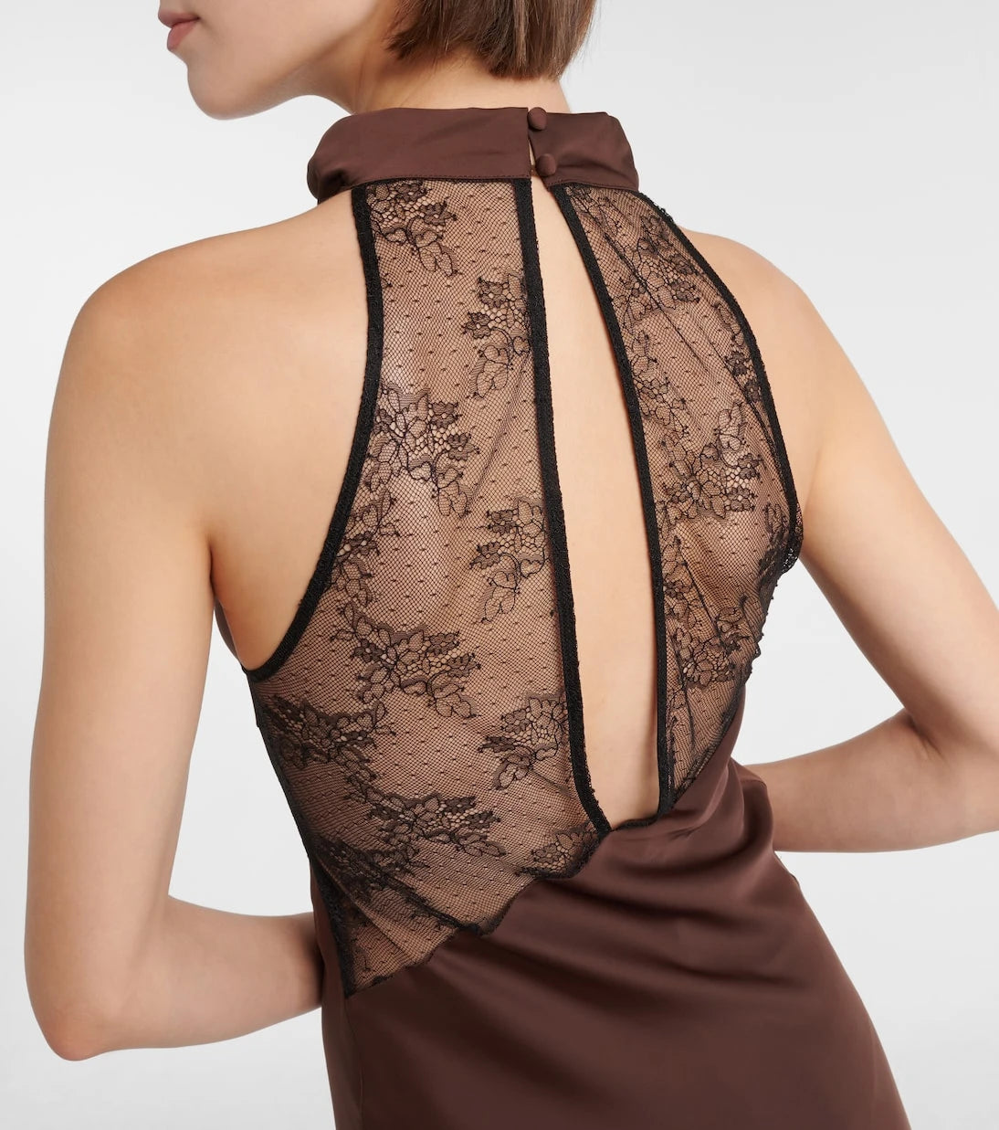 Rotate - Lace-trimmed cutout gown