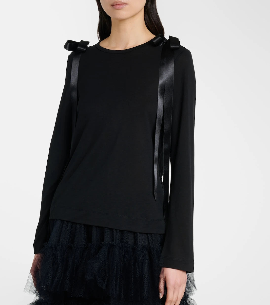 Simone Rocha - Bow-detail jersey top