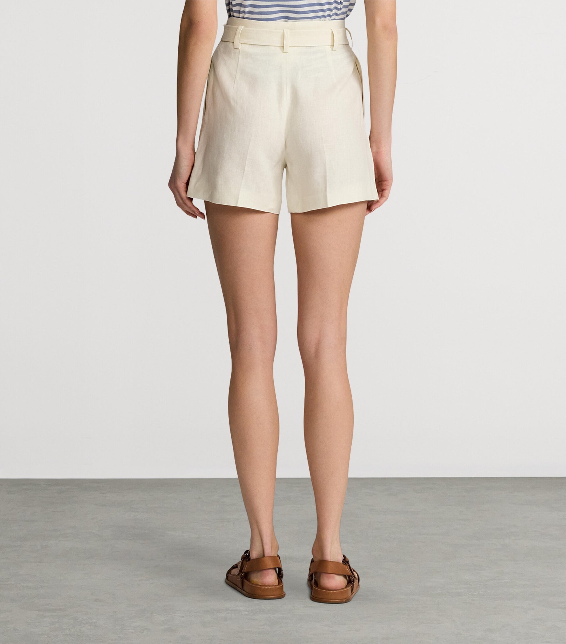 White Linen Denise Shorts
