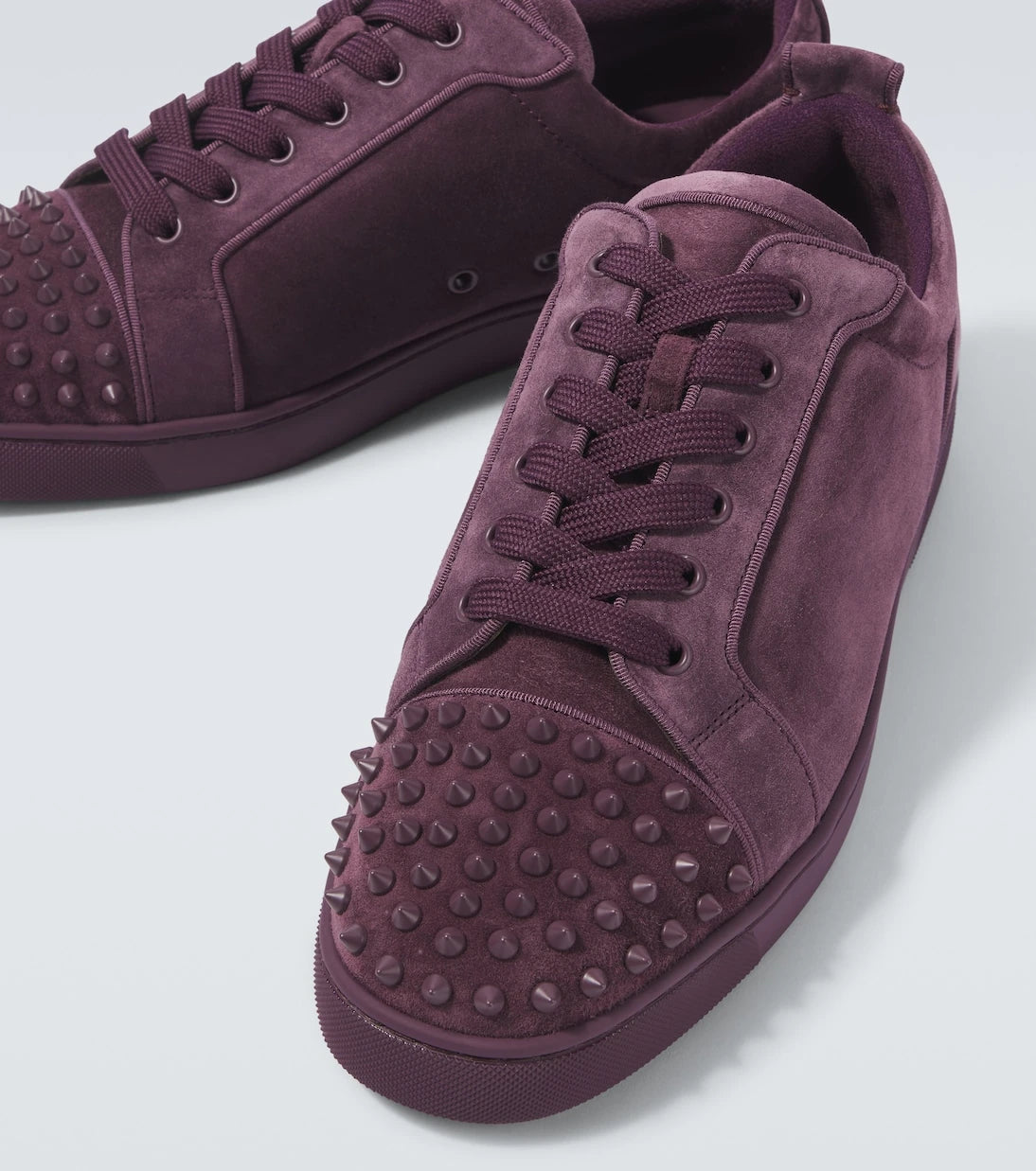 Christian Louboutin - Louis Junior Spikes suede sneakers