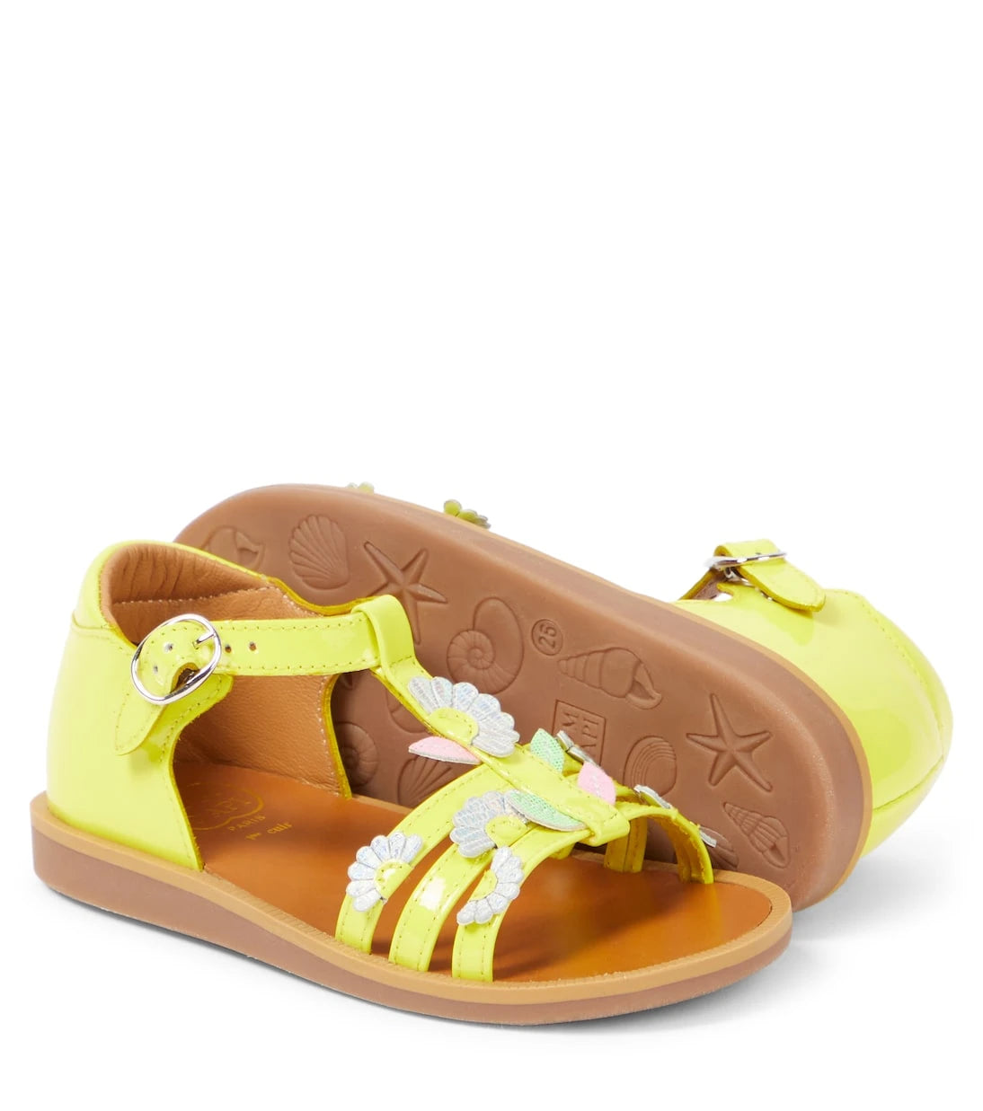 Pom d'Api - صنادل جلدية Poppy Multi Daisy