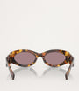 Miu Miu Brown Acetate Oval MU11WS Sunglasses