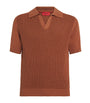 Silk-Cotton Knit Polo Shirt