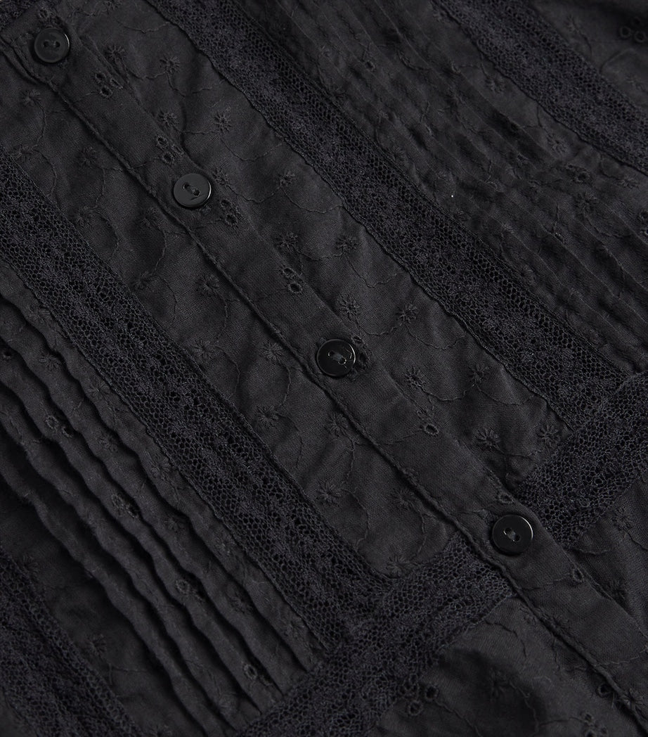 Rixo Black Broderie Anglaise Sandi Top